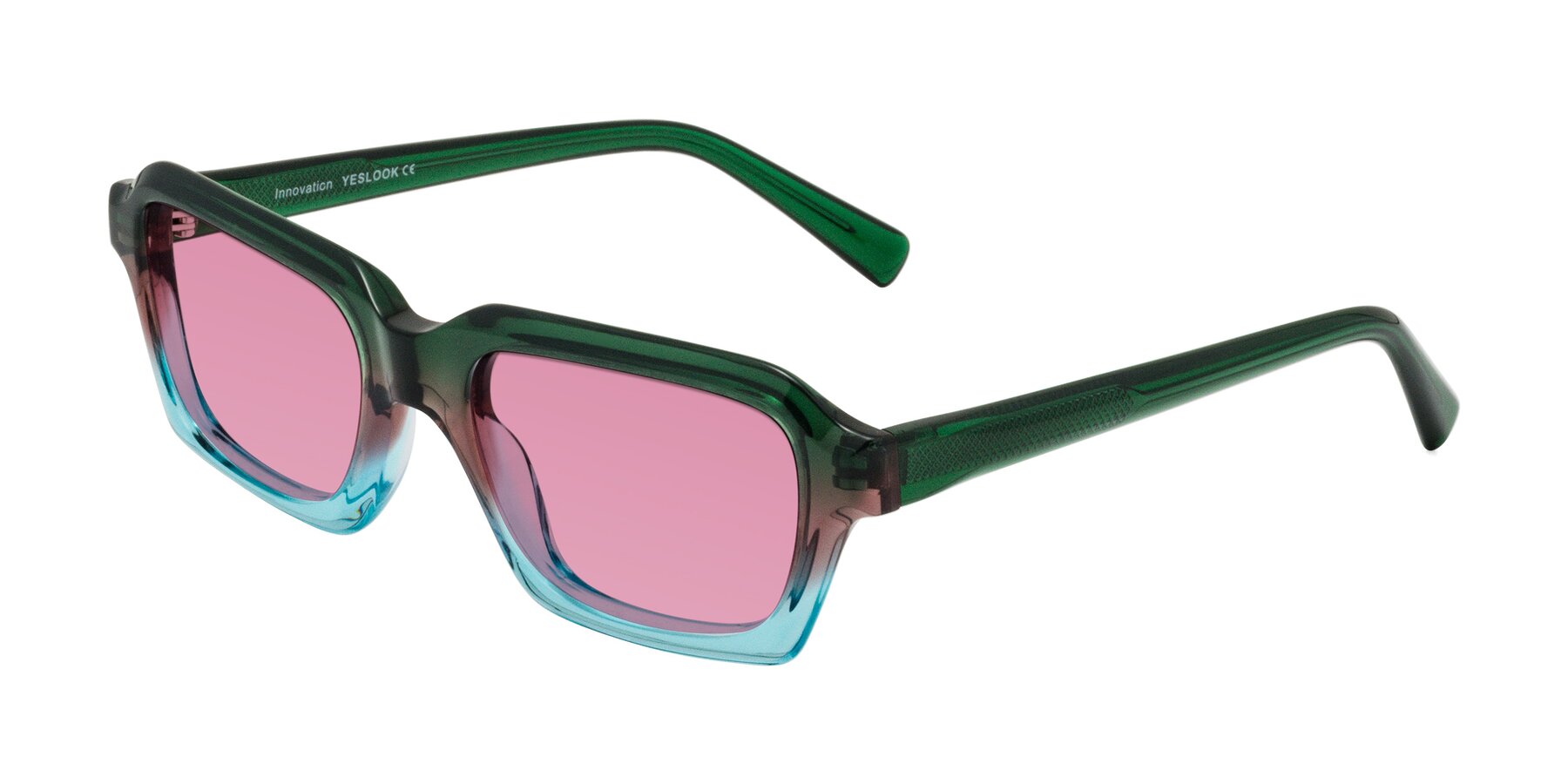 Angle of Innovation in Aurora with Medium Wine Tinted Lenses