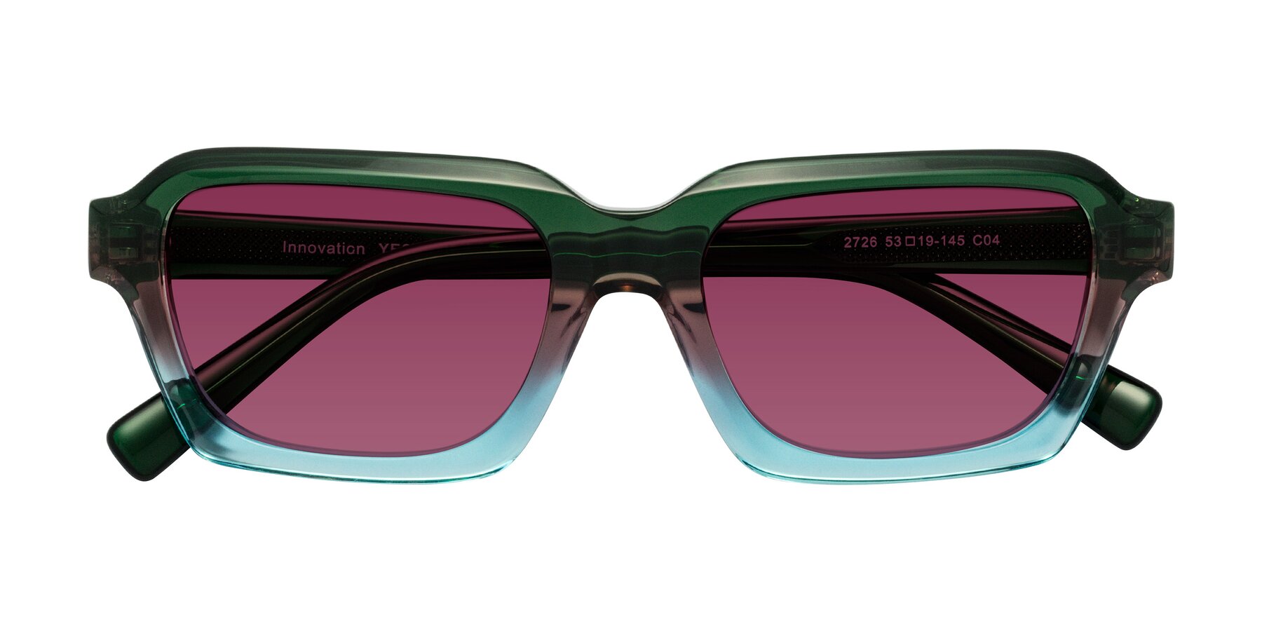 Folded Front of Innovation in Aurora with Wine Tinted Lenses