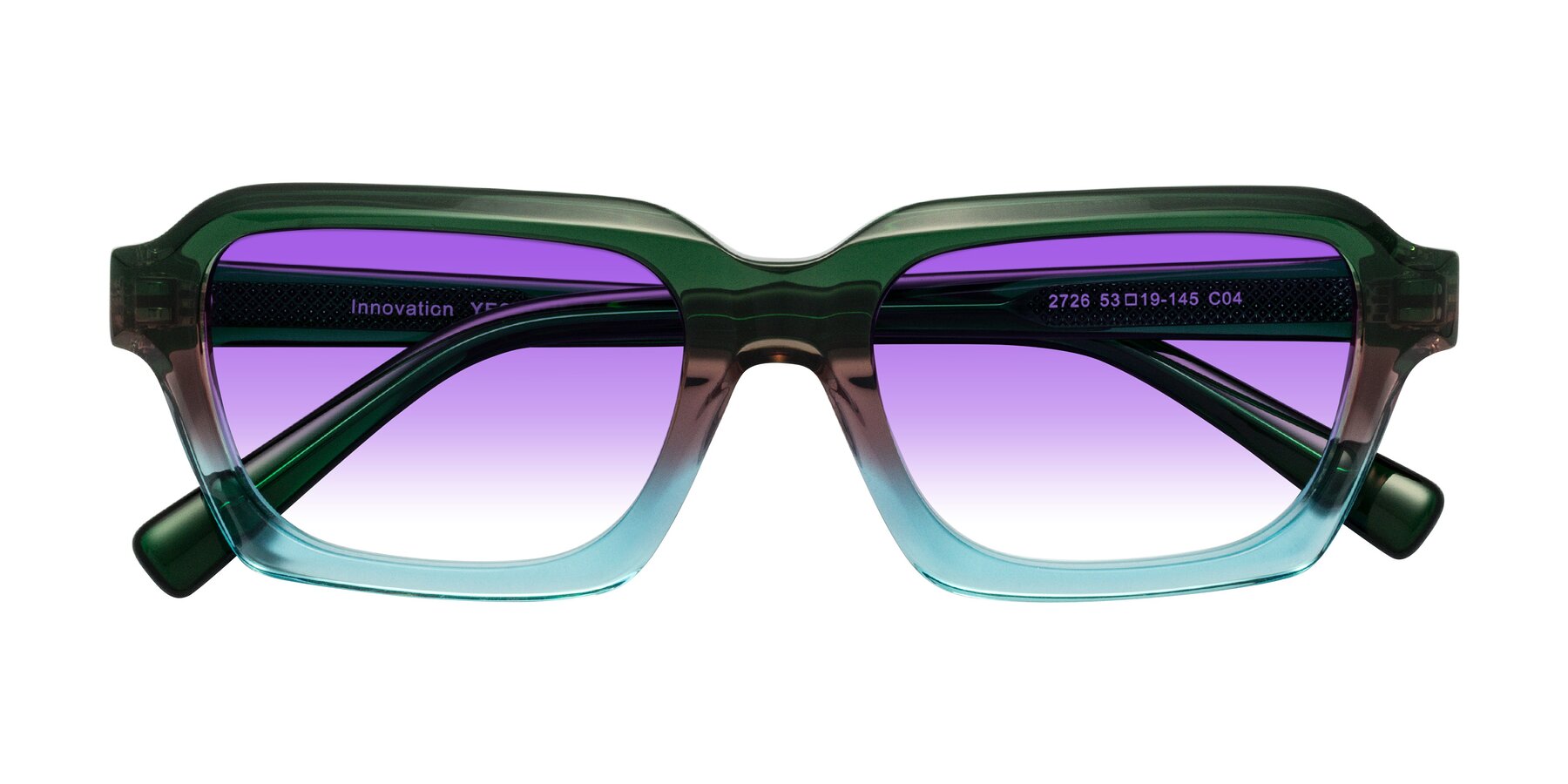 Folded Front of Innovation in Aurora with Purple Gradient Lenses