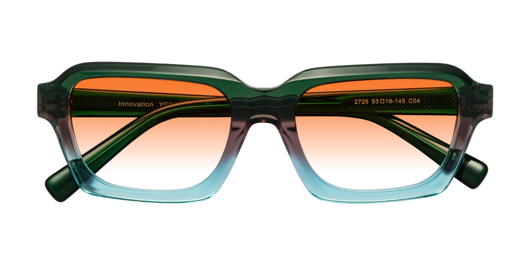 Folded Front of Innovation in Aurora with Orange Gradient Lenses