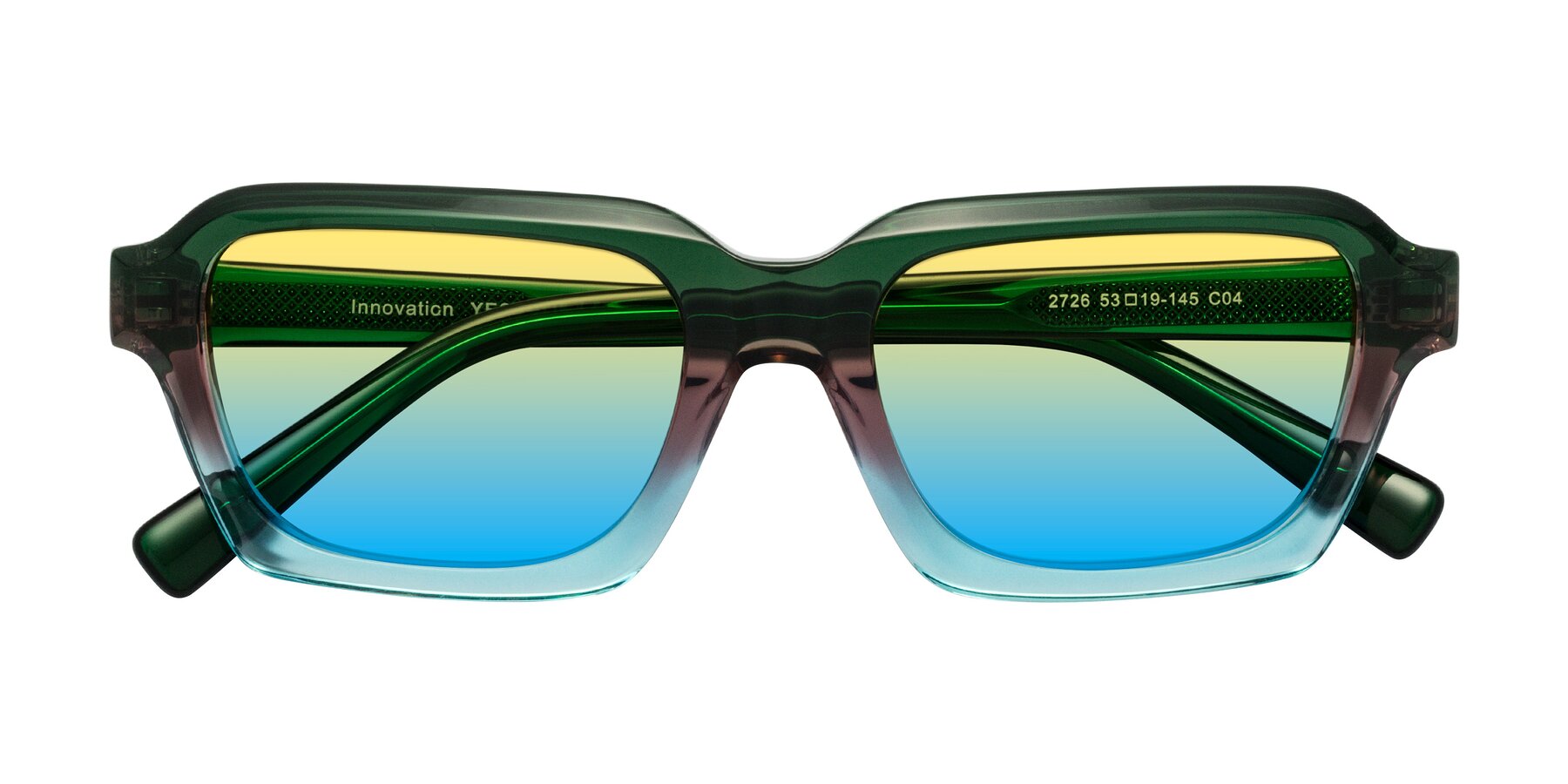 Folded Front of Innovation in Aurora with Yellow / Blue Gradient Lenses