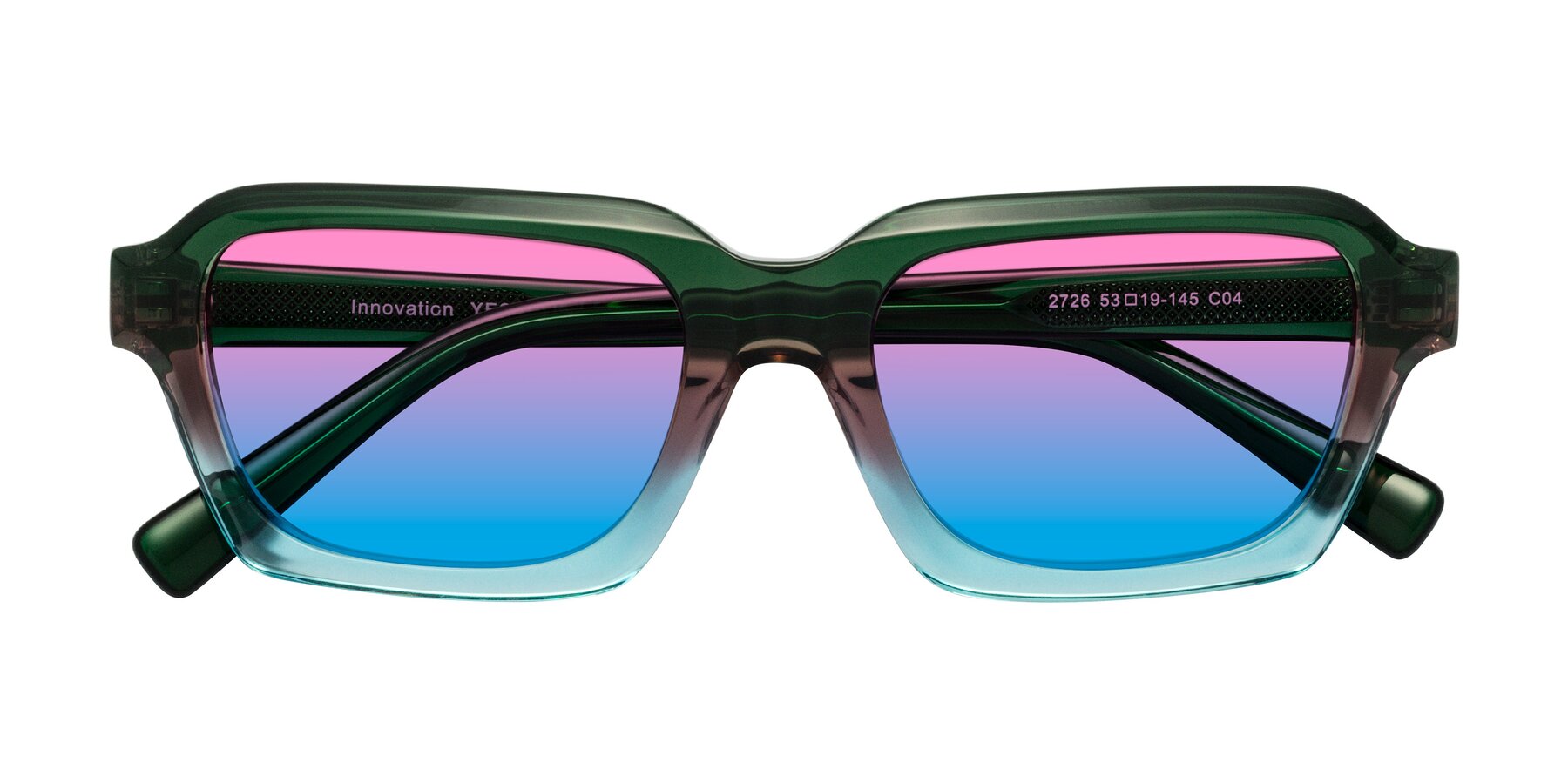 Folded Front of Innovation in Aurora with Pink / Blue Gradient Lenses