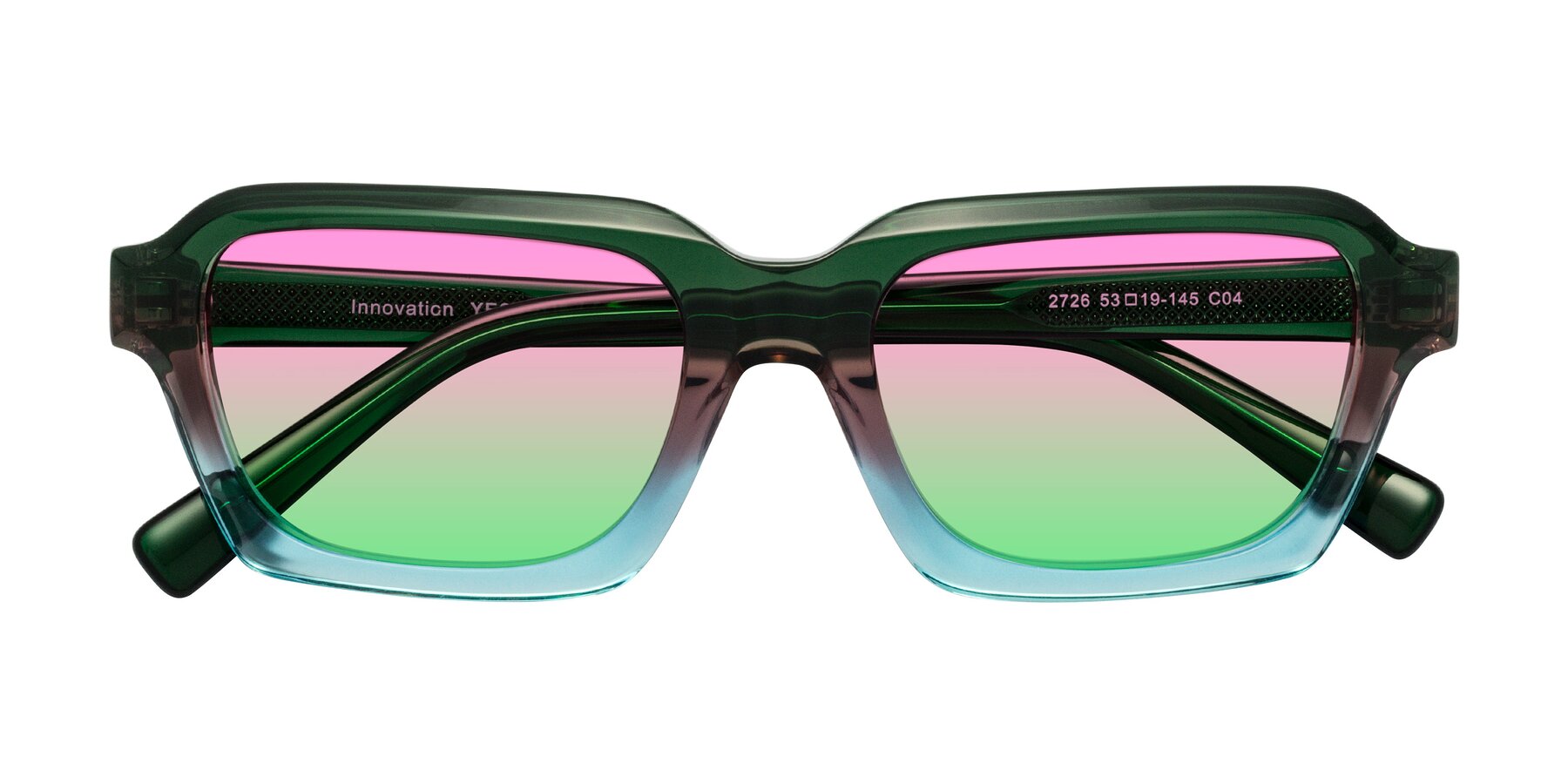 Folded Front of Innovation in Aurora with Pink / Green Gradient Lenses
