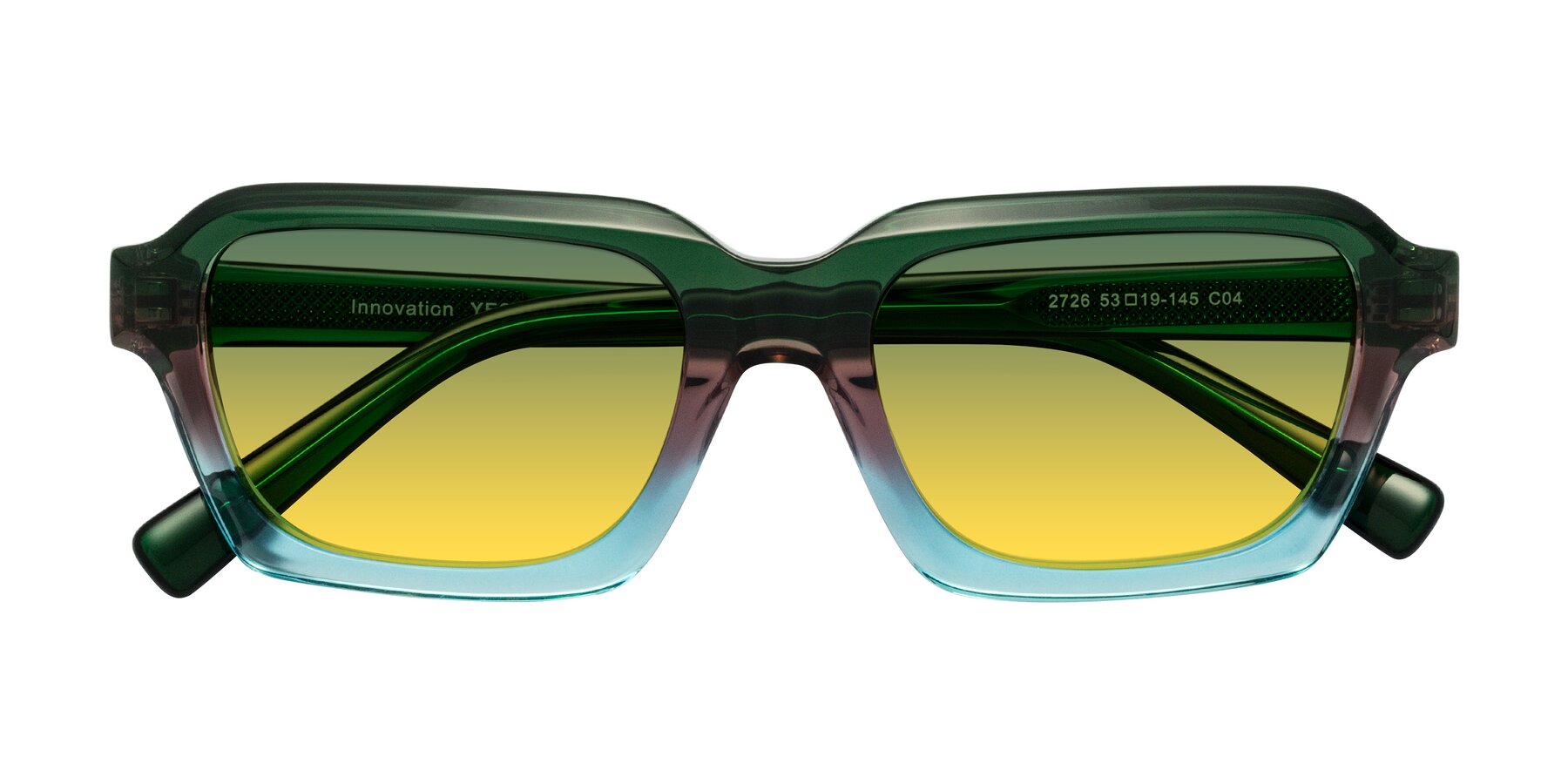 Folded Front of Innovation in Aurora with Green / Yellow Gradient Lenses