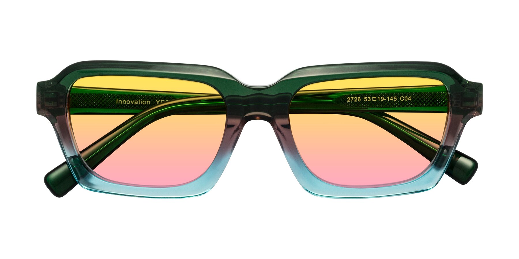 Folded Front of Innovation in Aurora with Yellow / Pink Gradient Lenses
