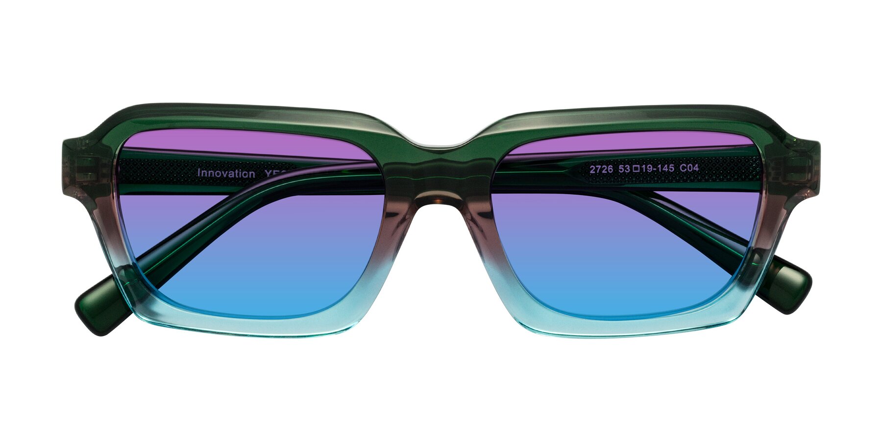 Folded Front of Innovation in Aurora with Purple / Blue Gradient Lenses