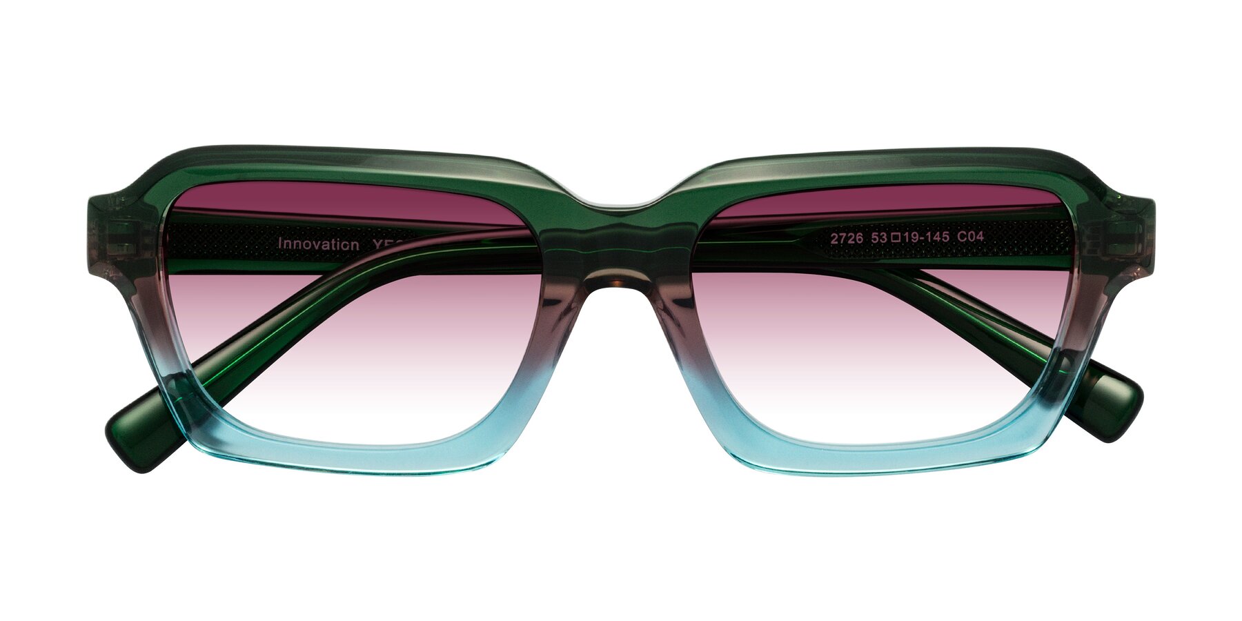 Folded Front of Innovation in Aurora with Wine Gradient Lenses