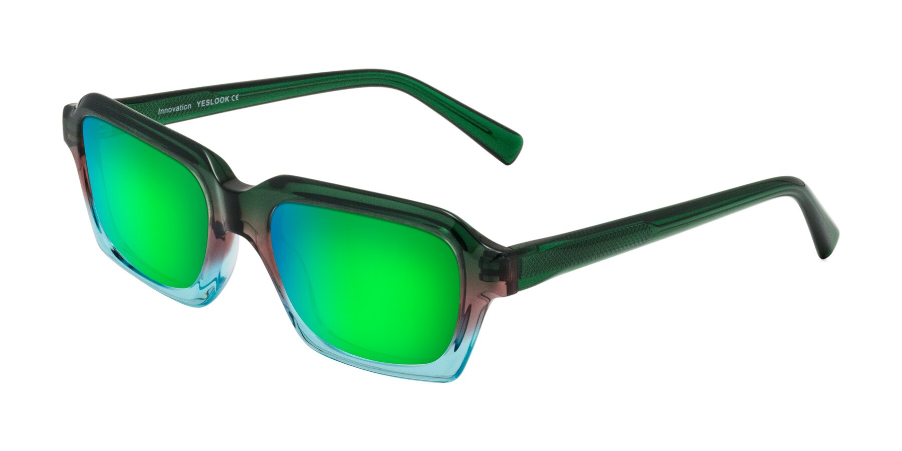 Angle of Innovation in Aurora with Green Mirrored Lenses