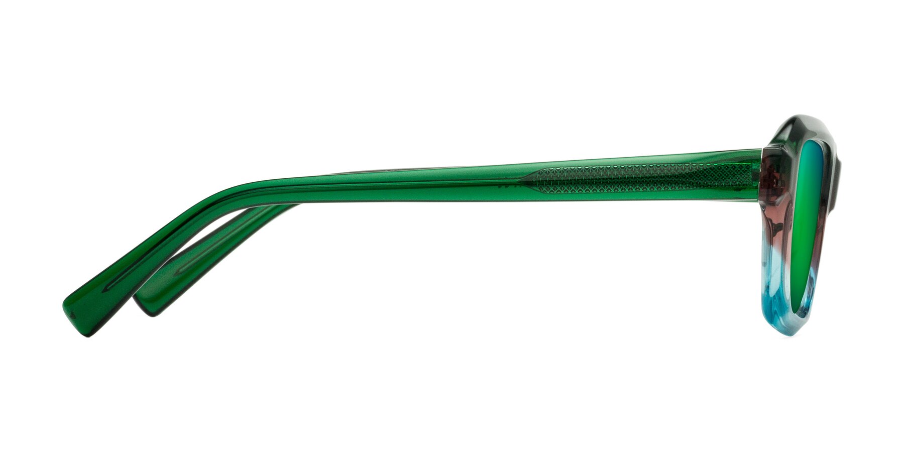 Side of Innovation in Aurora with Green Mirrored Lenses