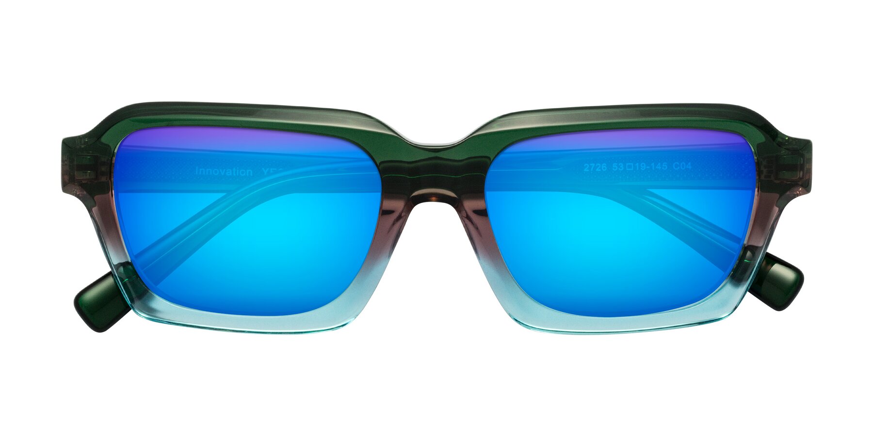 Folded Front of Innovation in Aurora with Blue Mirrored Lenses