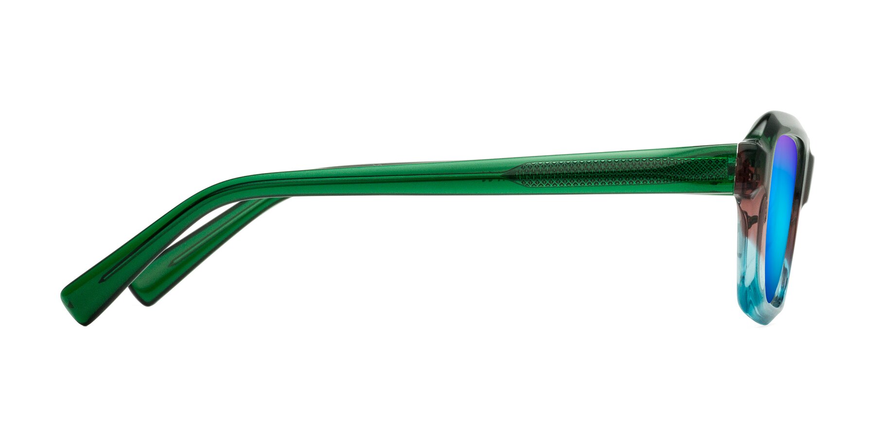Side of Innovation in Aurora with Blue Mirrored Lenses