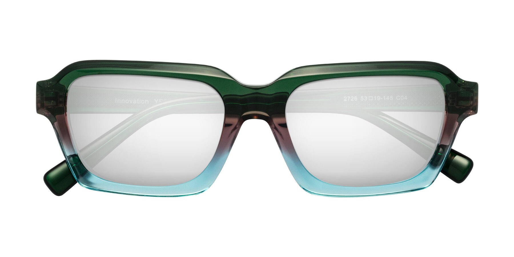 Folded Front of Innovation in Aurora with Silver Mirrored Lenses