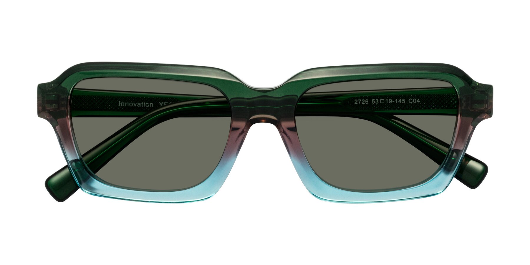 Folded Front of Innovation in Aurora with Gray Polarized Lenses