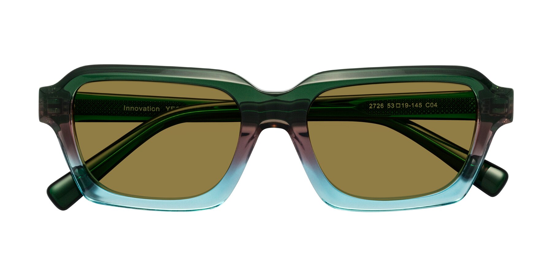 Folded Front of Innovation in Aurora with Brown Polarized Lenses