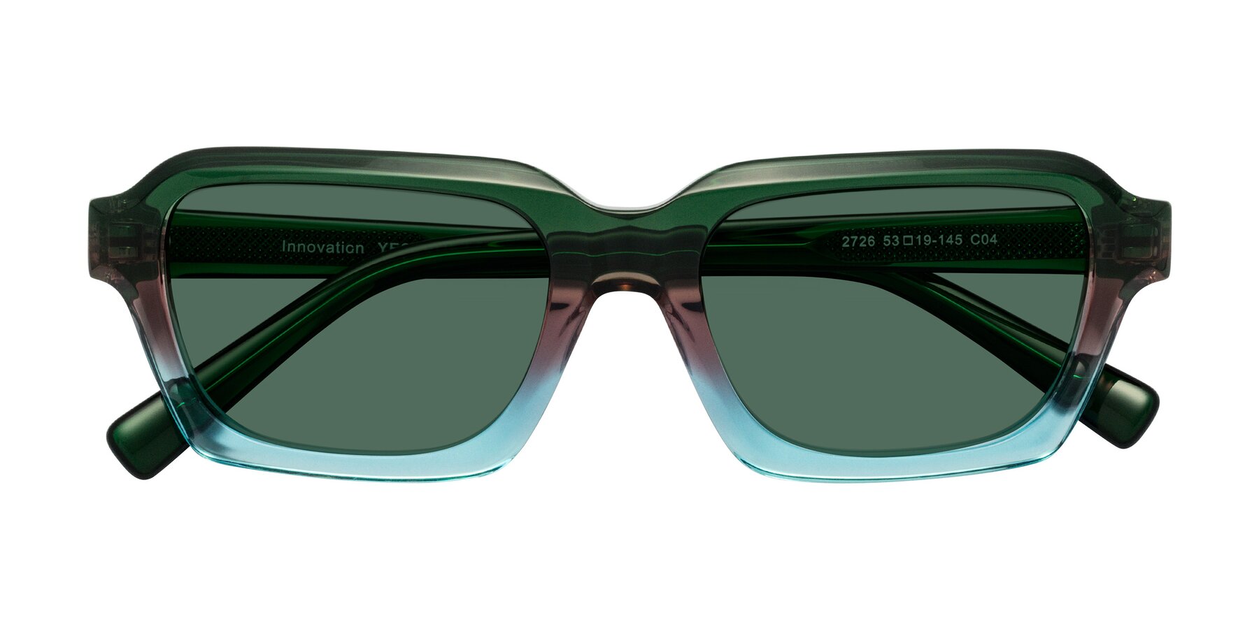 Folded Front of Innovation in Aurora with Green Polarized Lenses
