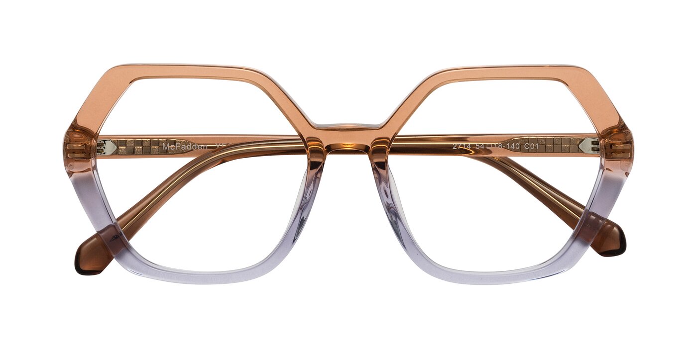 McFadden - Clear Brown/Clear Purple Eyeglasses