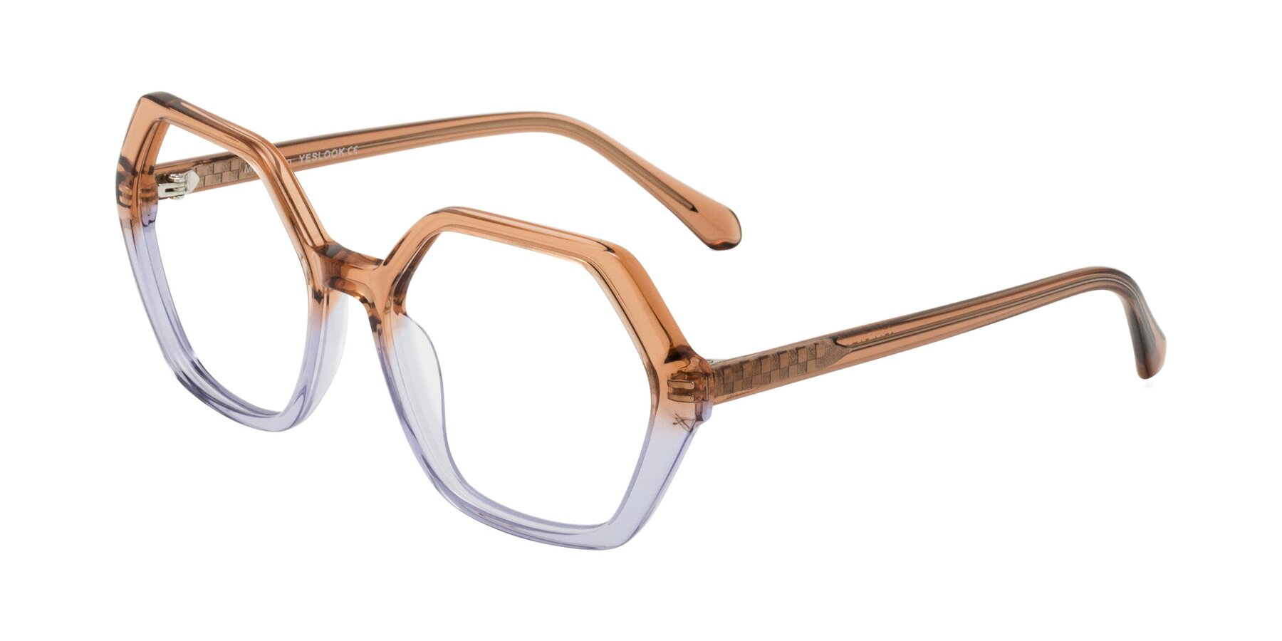Angle of McFadden in Clear Brown/Clear Purple with Clear Blue Light Blocking Lenses