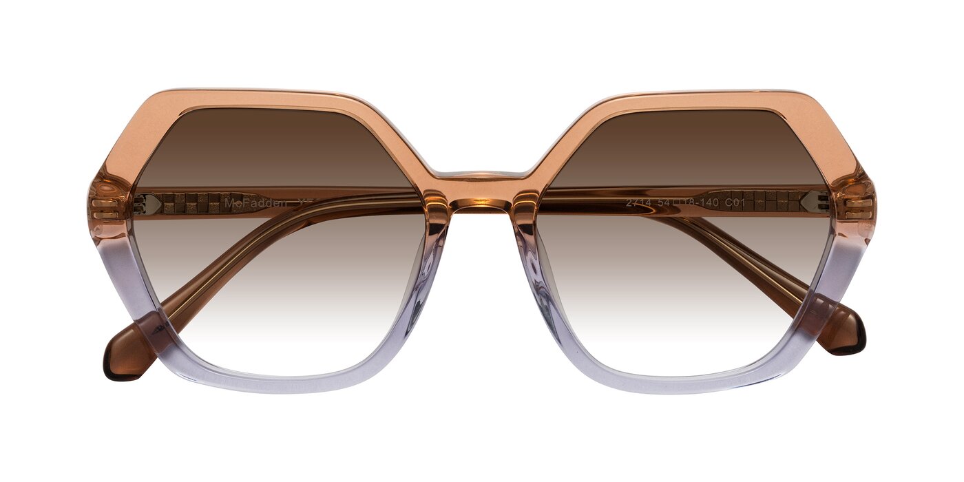 McFadden - Clear Brown/Clear Purple Gradient Sunglasses