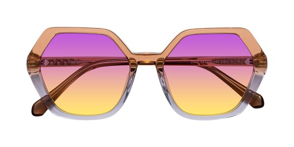 Front of McFadden in Clear Brown/Clear Purple
