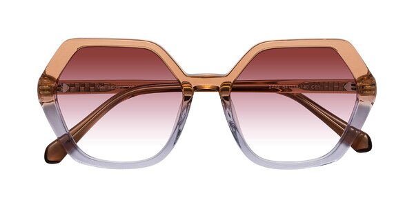 Front of McFadden in Clear Brown/Clear Purple