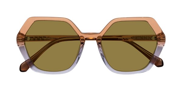 Front of McFadden in Clear Brown/Clear Purple