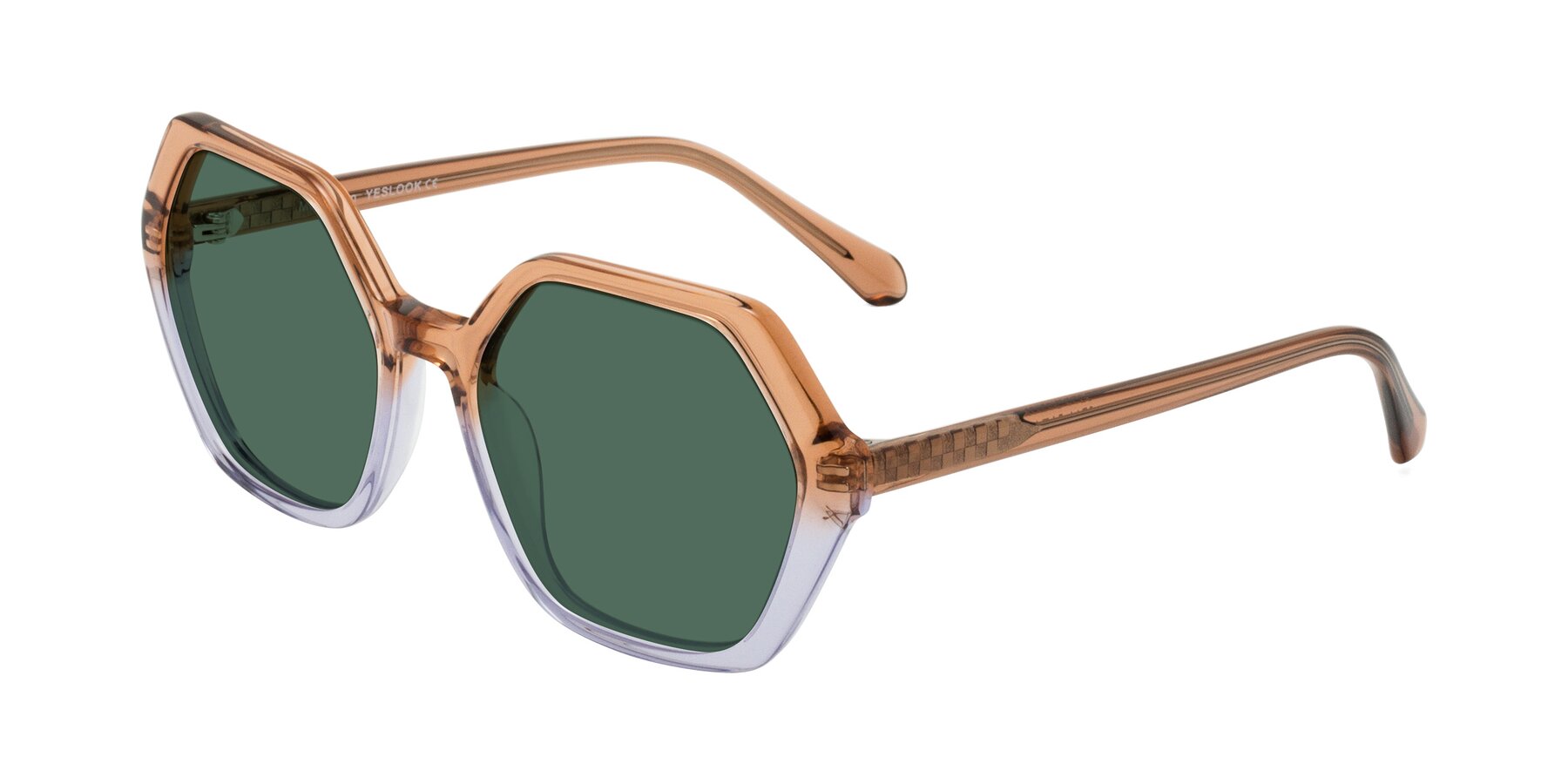 Angle of McFadden in Clear Brown/Clear Purple with Green Polarized Lenses