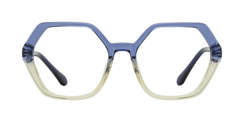 McFadden - Clear Blue/Clear Green Eyeglasses