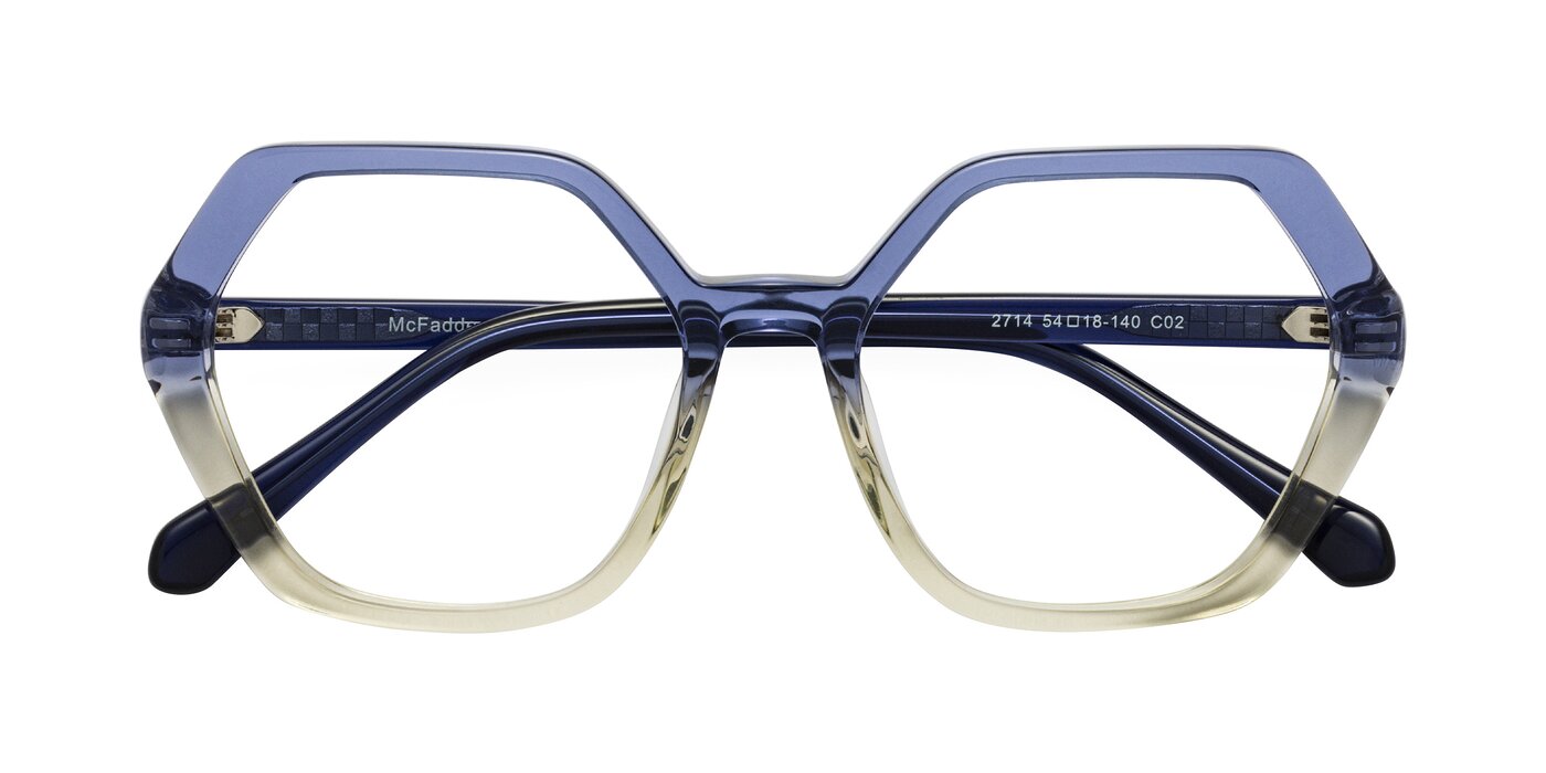 McFadden - Clear Blue/Clear Green Eyeglasses