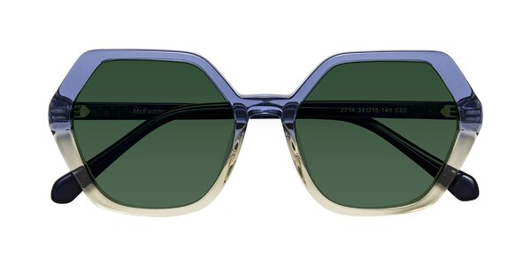 Front of McFadden in Clear Blue/Clear Green