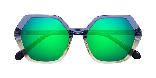 Front of McFadden in Clear Blue/Clear Green