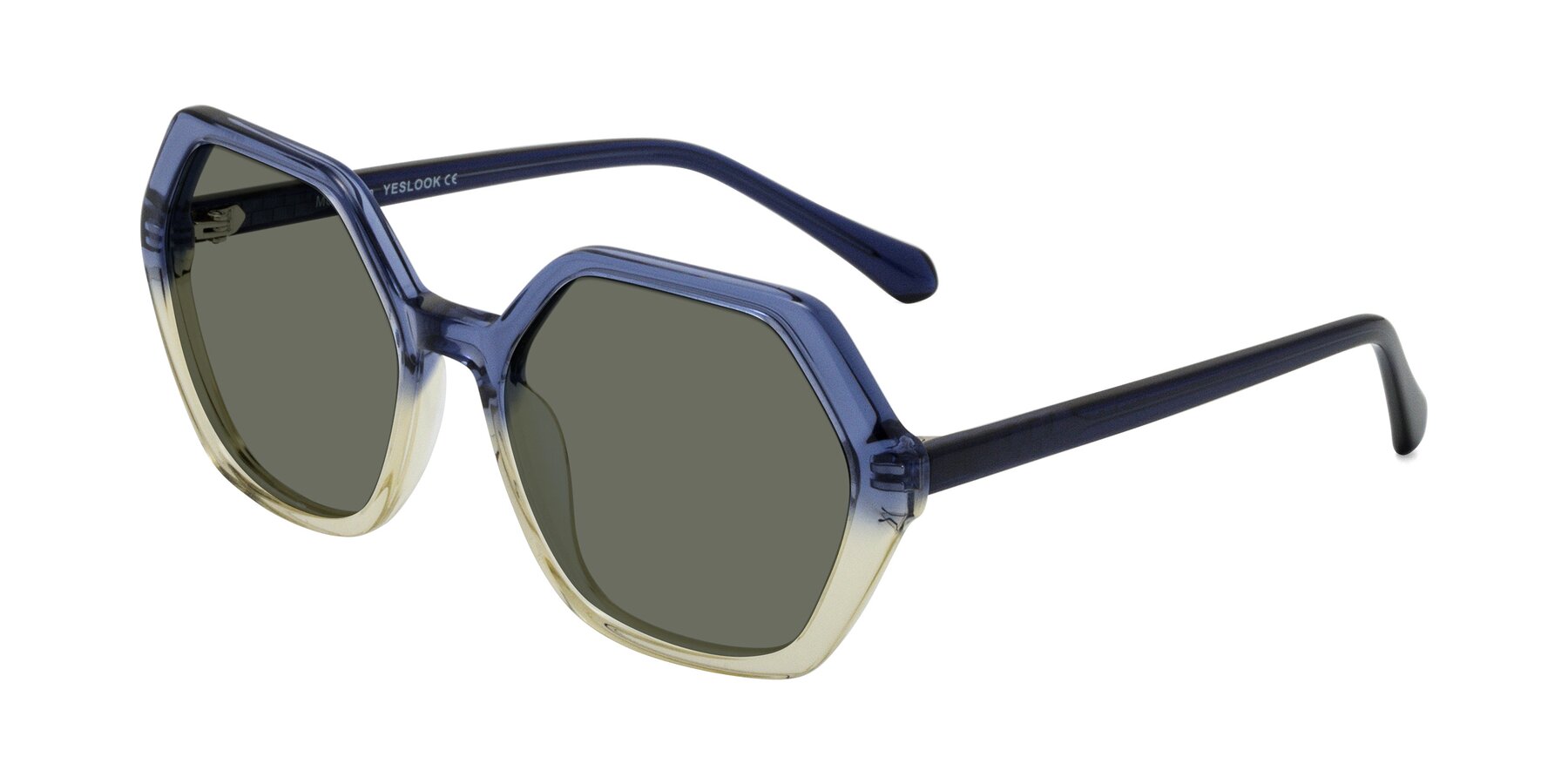 Angle of McFadden in Clear Blue/Clear Green with Gray Polarized Lenses