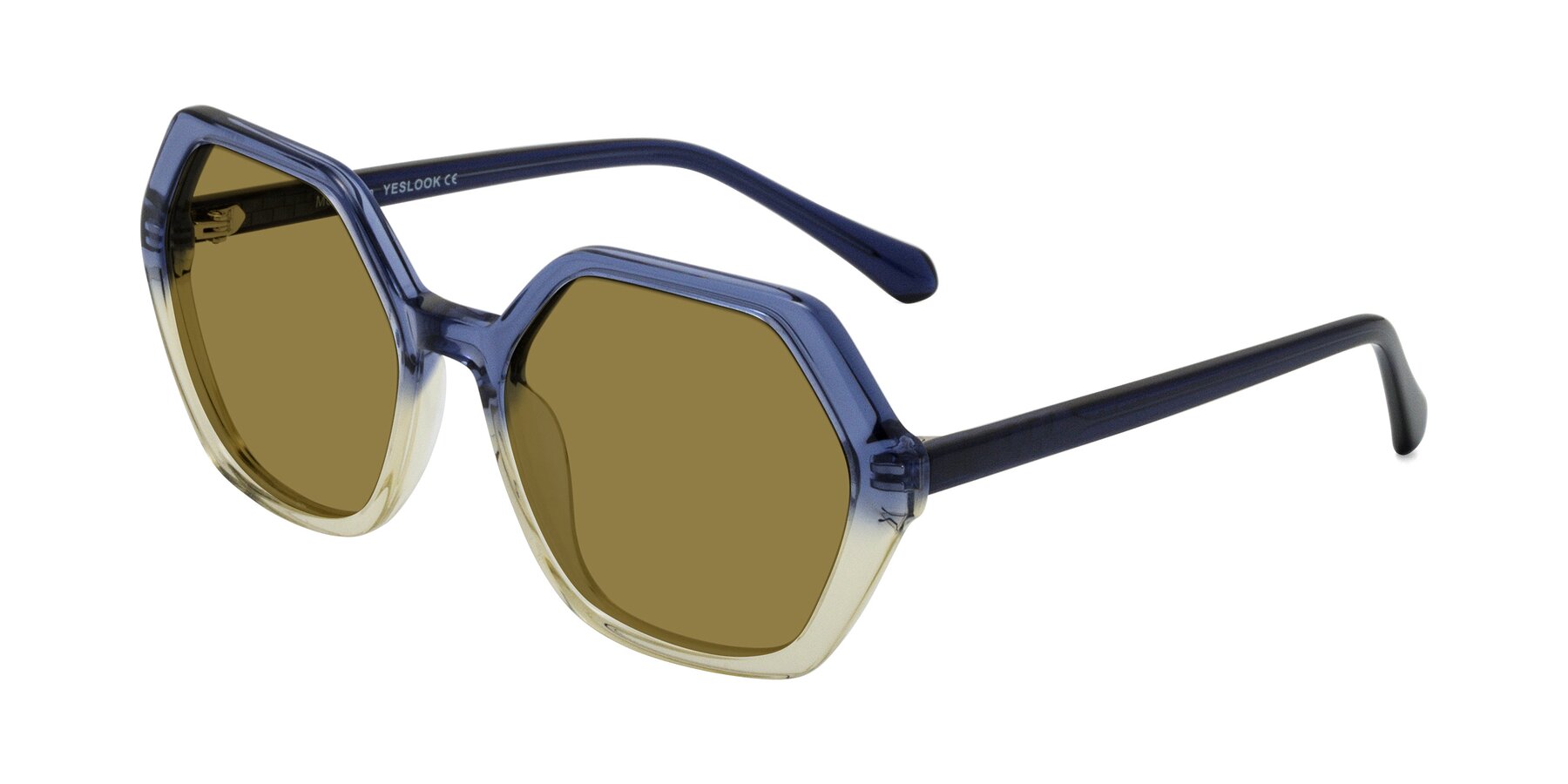 Angle of McFadden in Clear Blue/Clear Green with Brown Polarized Lenses