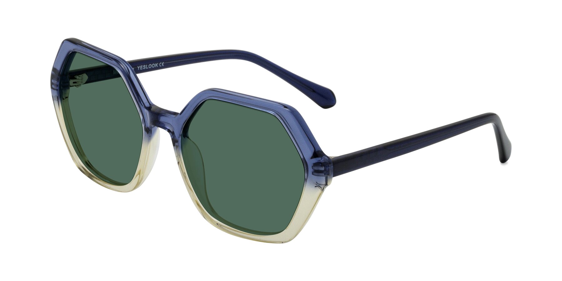 Angle of McFadden in Clear Blue/Clear Green with Green Polarized Lenses