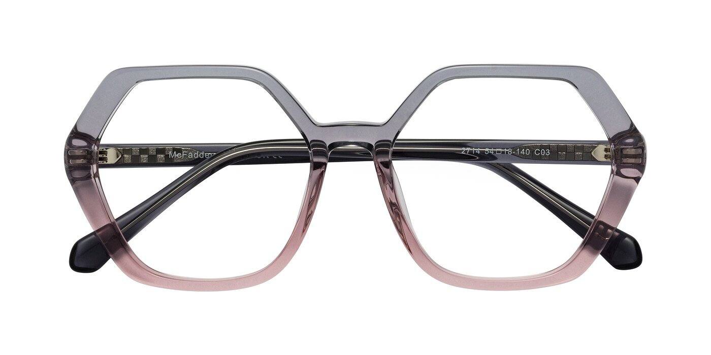 McFadden - Clear Gray/Clear Pink Eyeglasses