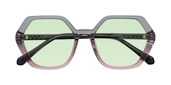 Front of McFadden in Clear Gray/Clear Pink