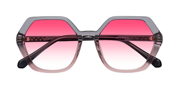 Front of McFadden in Clear Gray/Clear Pink