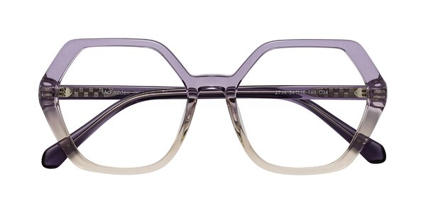 Front of McFadden in Clear Purple/Champagne