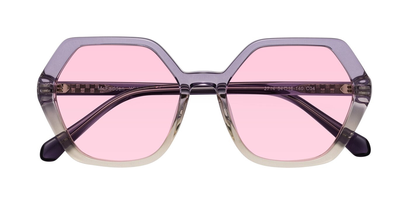 McFadden - Clear Purple/Champagne Tinted Sunglasses