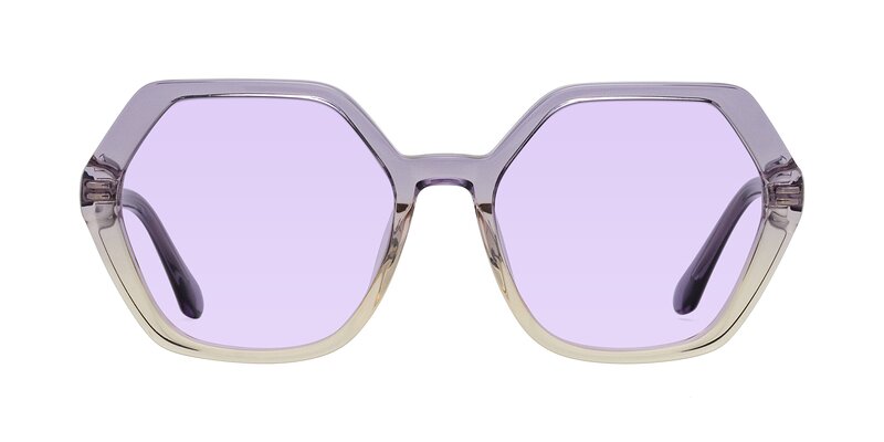 McFadden - Clear Purple/Champagne Tinted Sunglasses