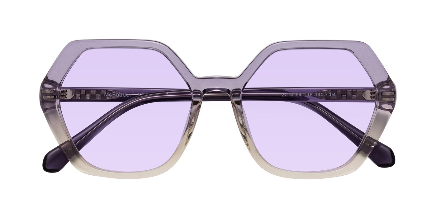 McFadden - Clear Purple/Champagne Tinted Sunglasses