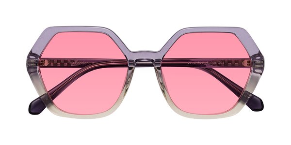 Front of McFadden in Clear Purple/Champagne
