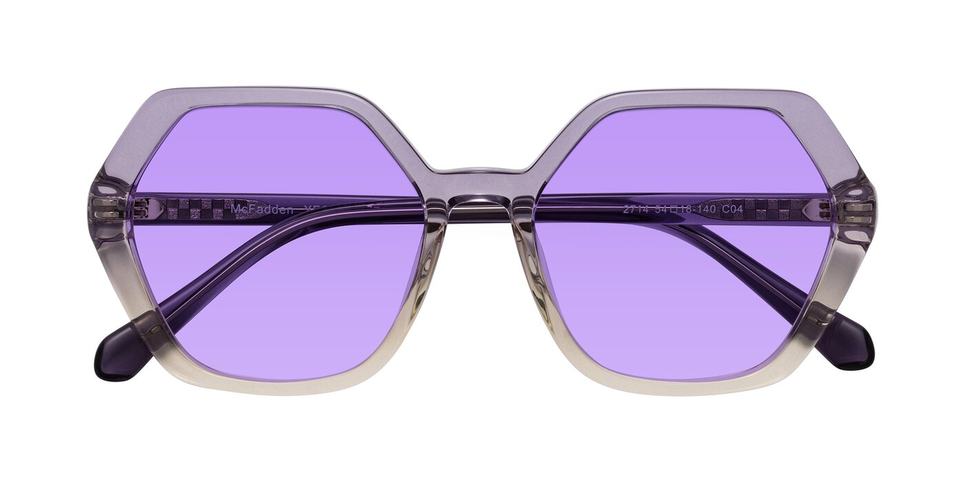 McFadden - Clear Purple/Champagne Tinted Sunglasses