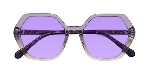 Front of McFadden in Clear Purple/Champagne