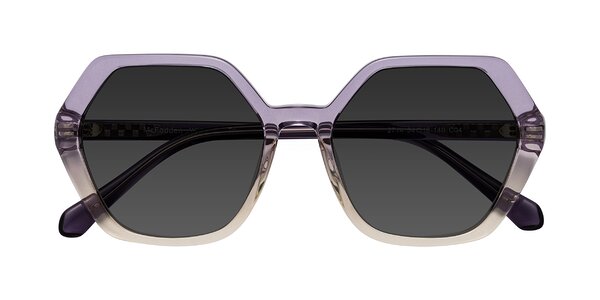 Front of McFadden in Clear Purple/Champagne