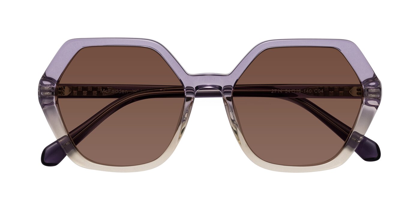 McFadden - Clear Purple/Champagne Tinted Sunglasses