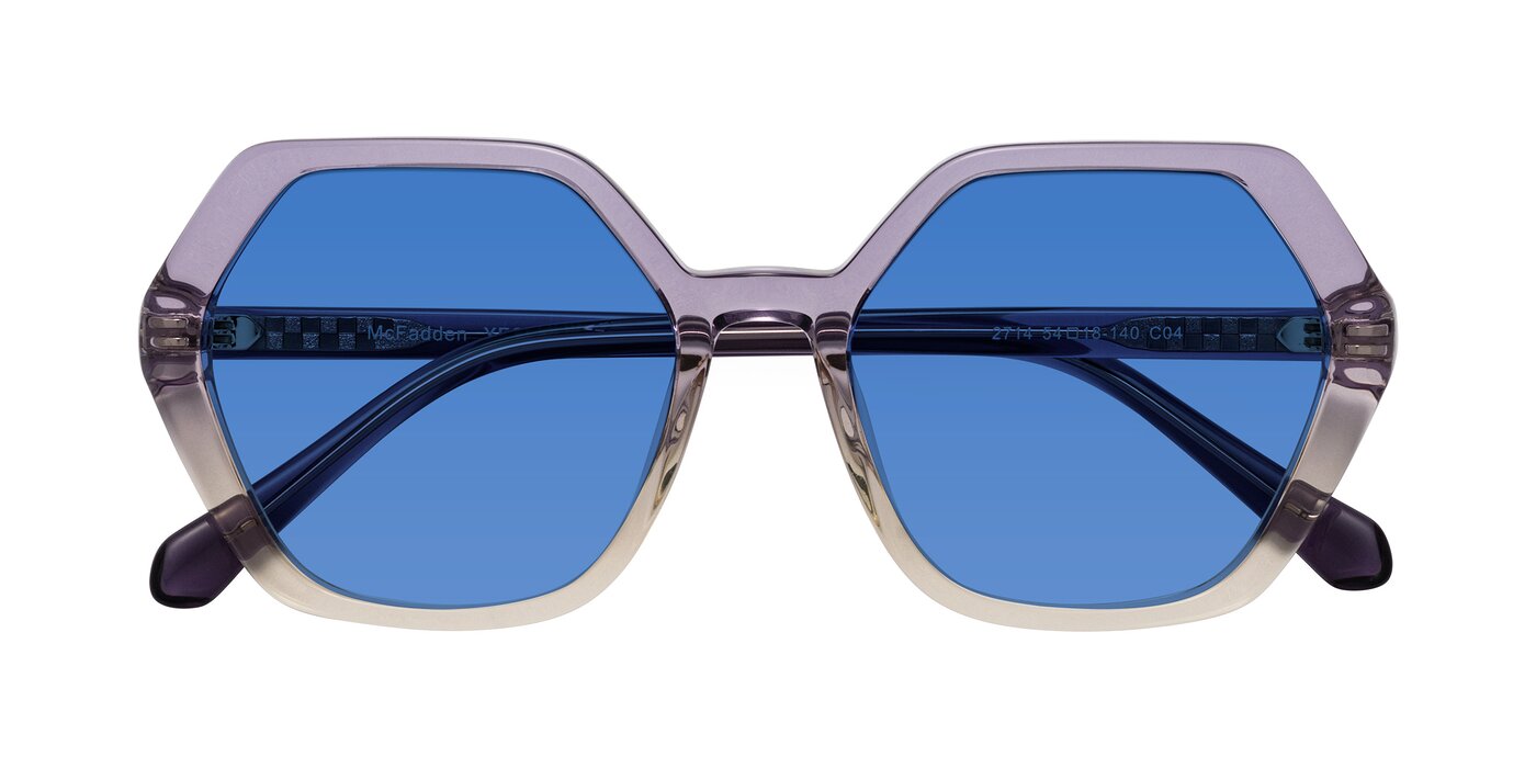 McFadden - Clear Purple/Champagne Tinted Sunglasses