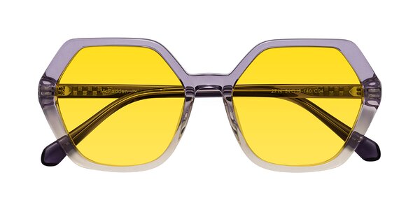 Front of McFadden in Clear Purple/Champagne