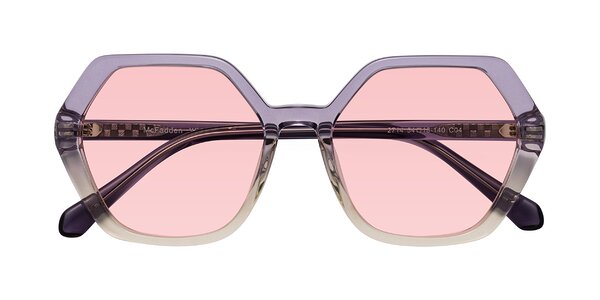 Front of McFadden in Clear Purple/Champagne