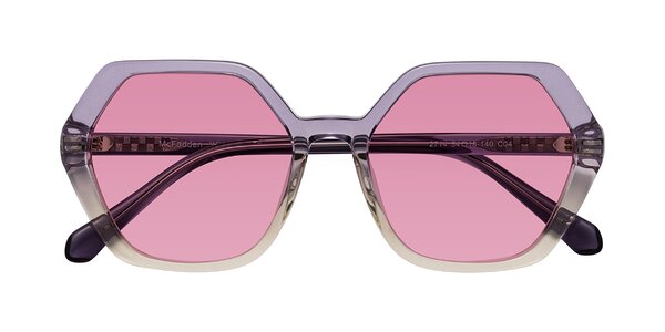 Front of McFadden in Clear Purple/Champagne