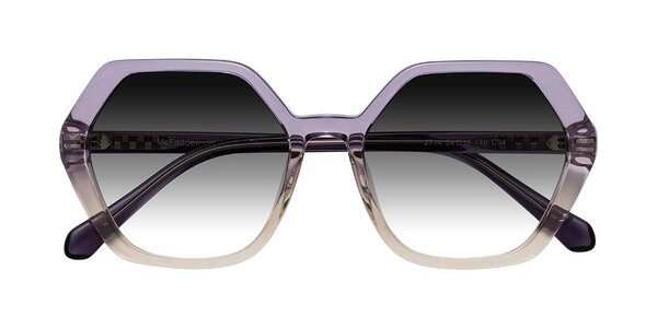 Front of McFadden in Clear Purple/Champagne